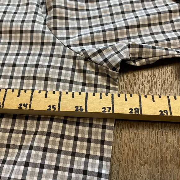 Wrangler Authentic Gray Plaid Button Down Shirt Men's 2X Long Sleeve - Picture 4 of 6